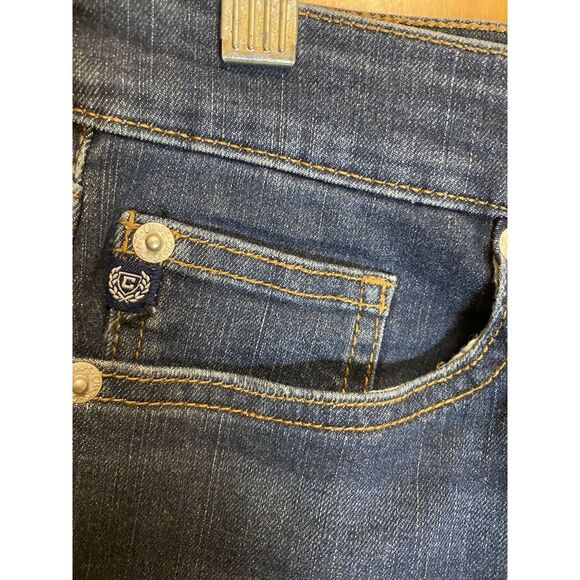 Chaps Mid Rise Crop Kick Jeans Womens 8 Light Wash Blue Stretch Denim - Picture 5 of 12